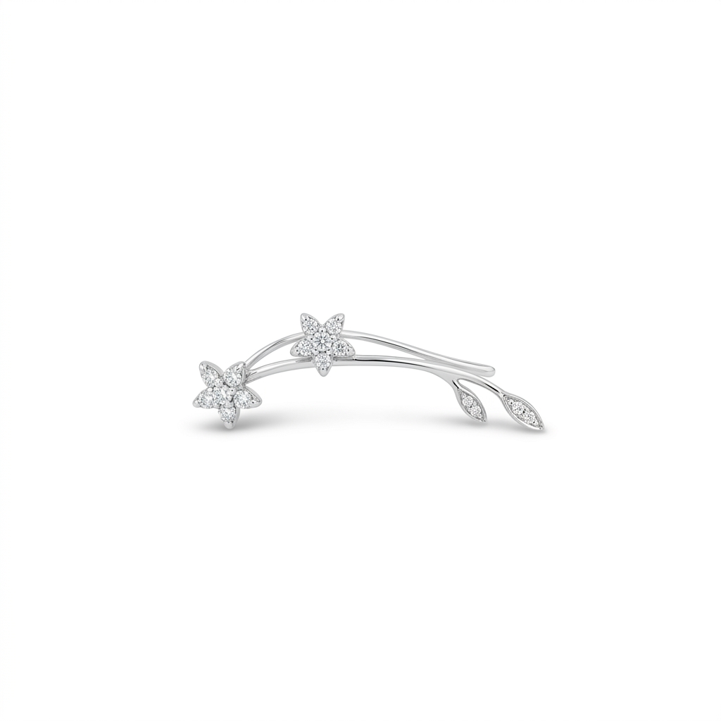 Aura Lily Diamond Ear Cuff